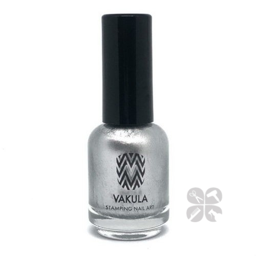 Vakula Nails лак для стемпинга серебро, 12 мл