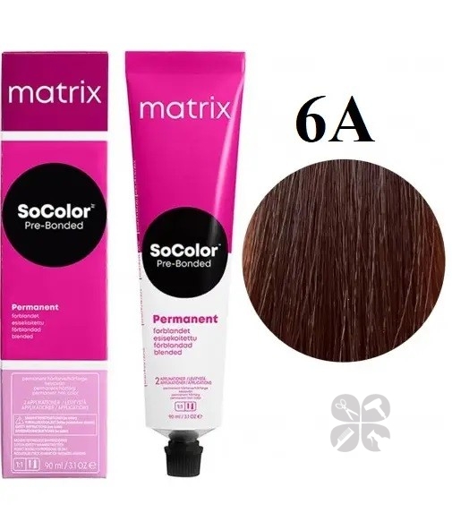 Matrix SoColor Pre-Bonded Permanent 6A краска для волос, 90 мл