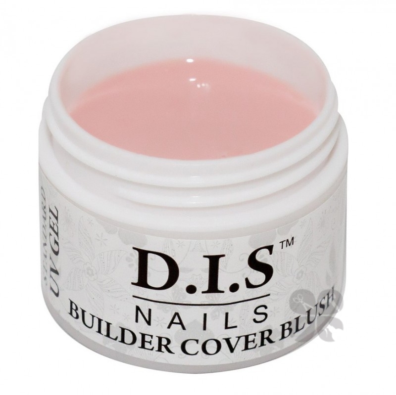 DIS гель BUILDER COVER BLUSH (камуфлирующий розовый с оттенком персика), 30 мл
