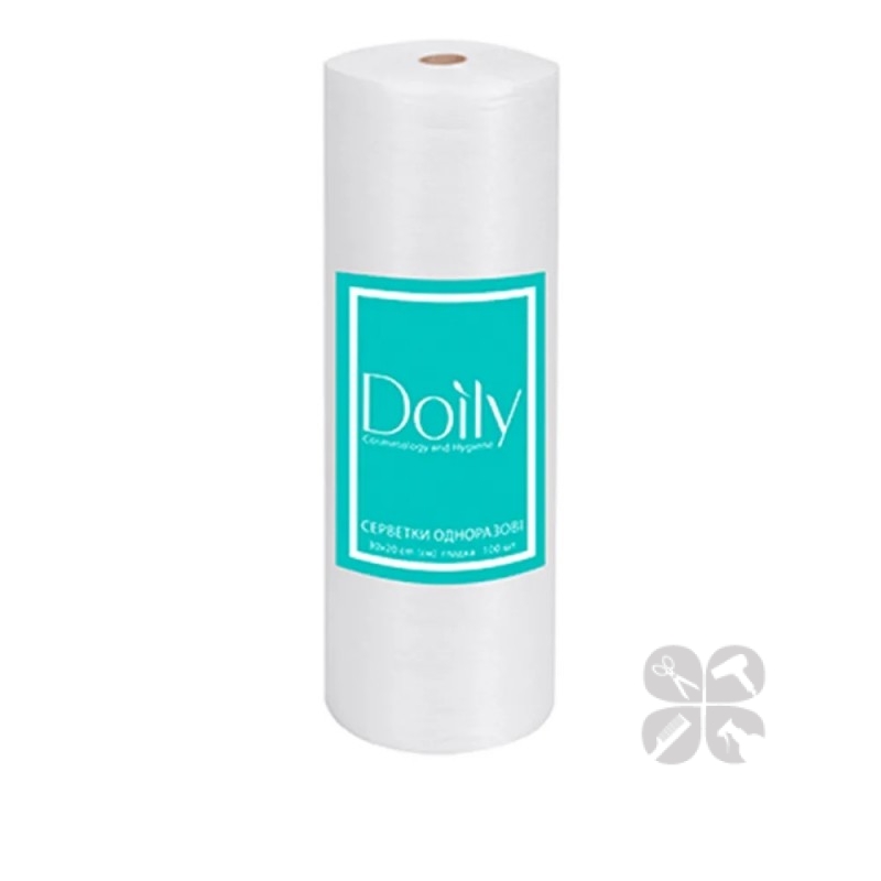 Doily салфетки 30*20 см гладкие в рулоне, 100 шт