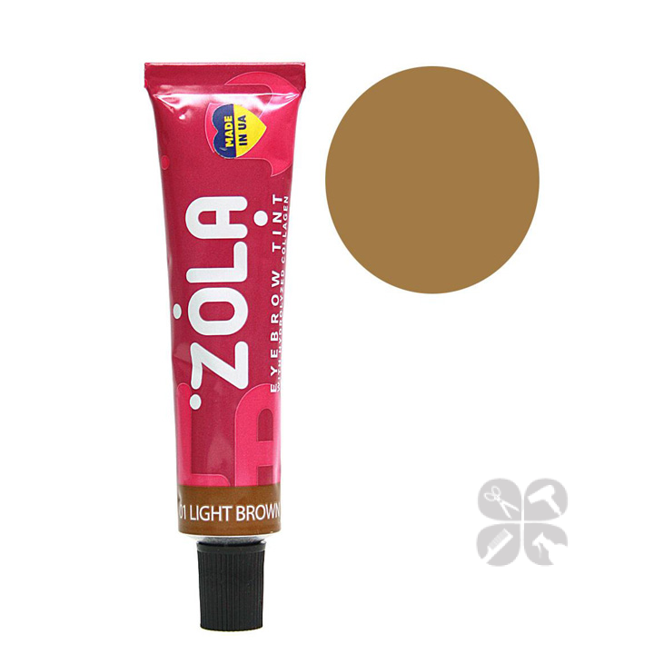 ZOLA Eyebrow Tint краска для бровей с коллагеном №01 Light Brown, 15 мл