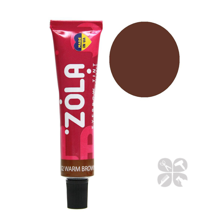 ZOLA Eyebrow Tint краска для бровей с коллагеном №02 Warm Brown, 15 мл