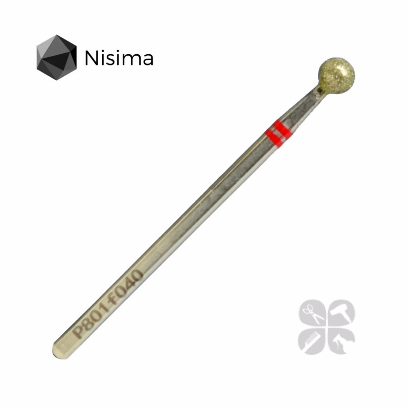 Nisima Насадка для фрезера алмазная красная шар 4мм P801f040