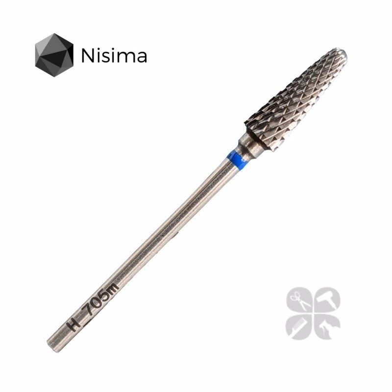 Nisima Насадка для фрезера твердосплав синий конус H_705mK