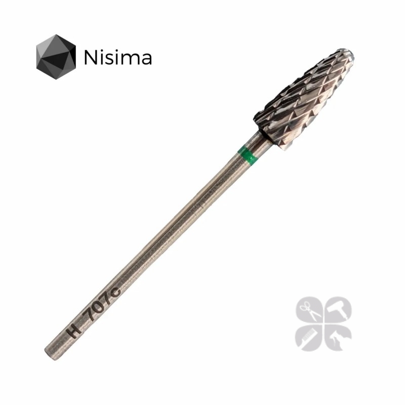 Nisima Насадка для фрезера твердосплав зеленый кукуруза H_707cK