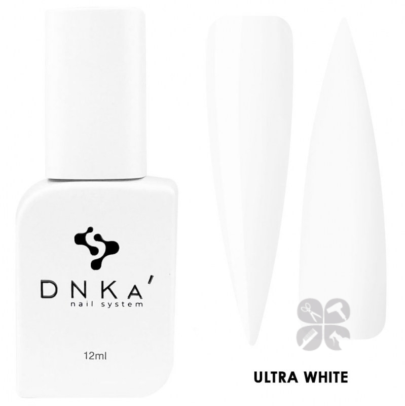 DNKa gel polish Ultra White гель лак экстра белый, 12 мл