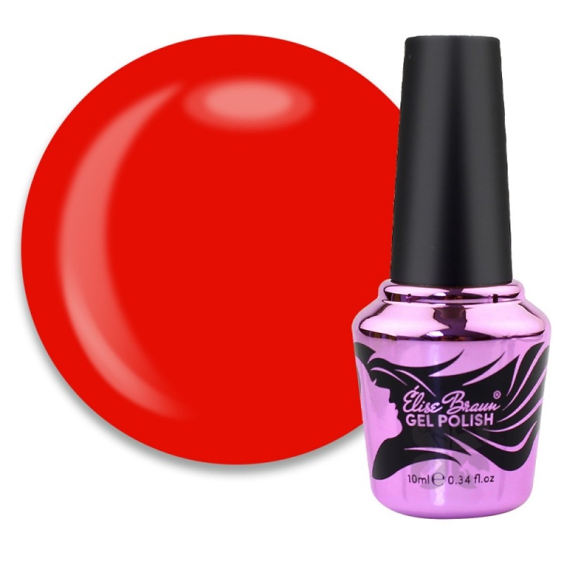 Elise Braun gel polish гель лак кораллово-красный №012, 10 мл