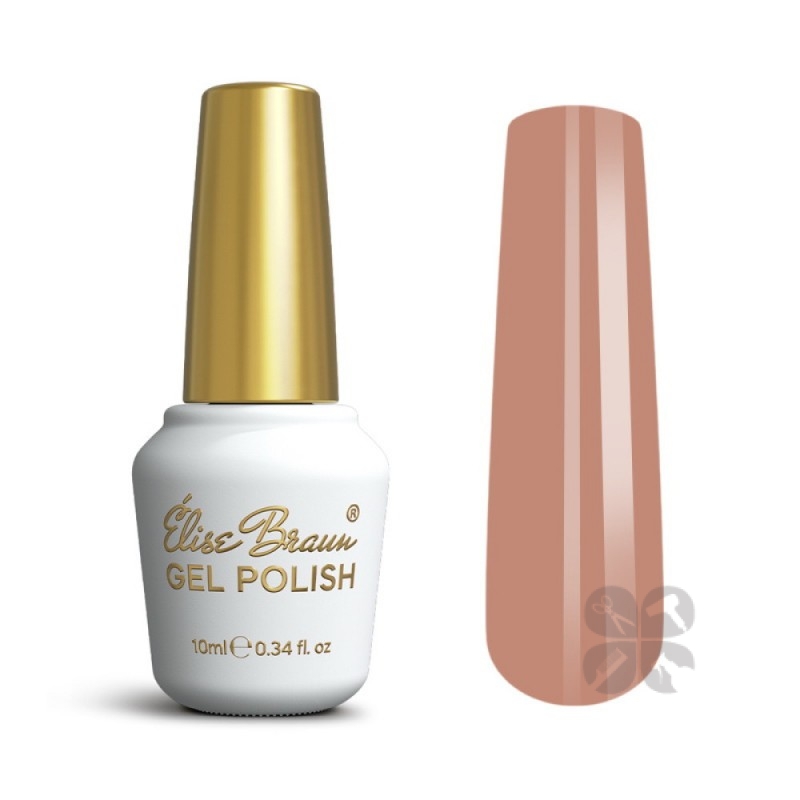 Elise Braun gel polish гель лак персиково-телесный №019, 10 мл