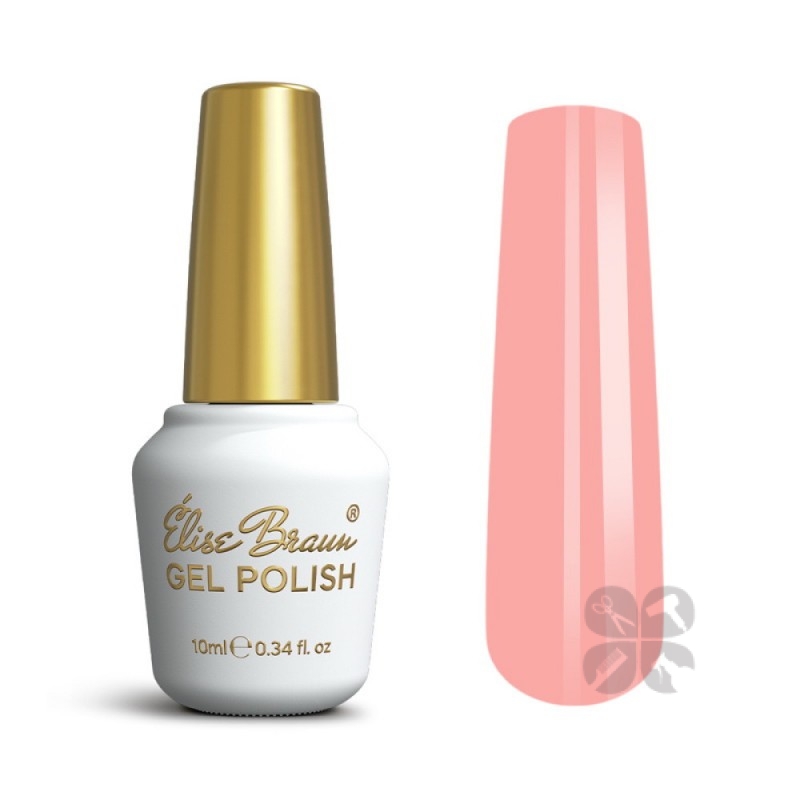 Elise Braun gel polish гель лак нежно-розовый персик №027, 10 мл
