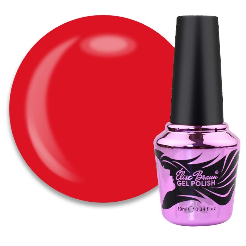 Elise Braun gel polish гель лак яркий ягодно-малиновый №422, 10 мл