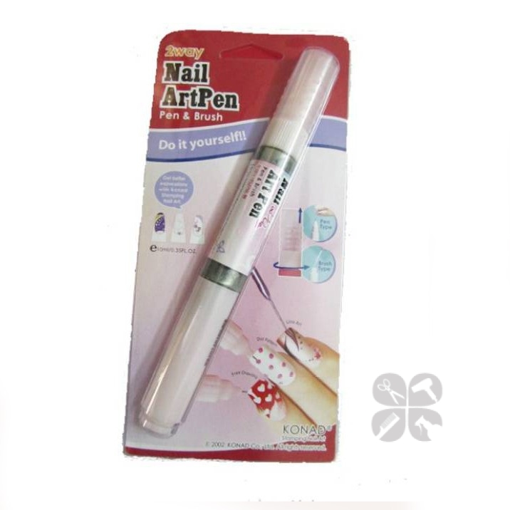 Konad 2 Way Nail Art Pen серебро