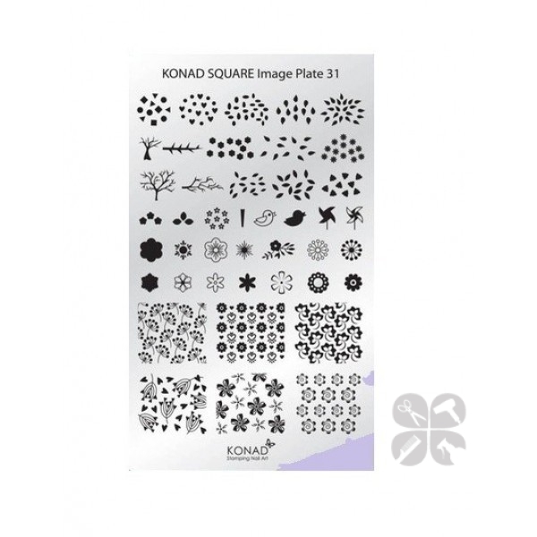 Konad Square Image Plate пластина для стемпинга №31