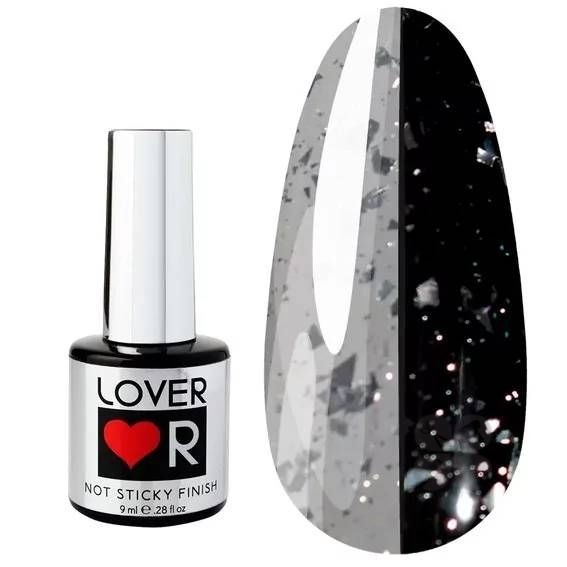 Lover Leaf Top Not Sticky Silver Топ прозрачный с серебряной поталью №001, 9 мл