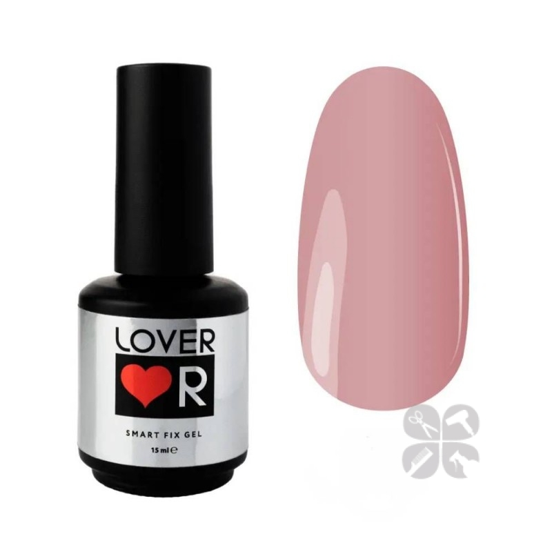 Lover Smart Fix Gel Камуфлирующий гель для укрепления ногтей розовый №6, 15 мл