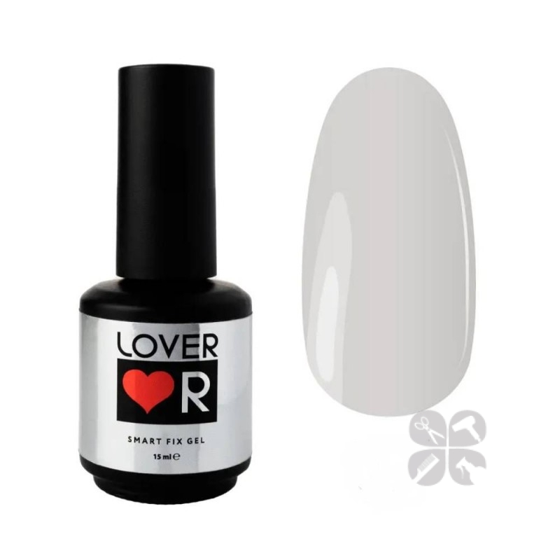 Lover Smart Fix Gel Камуфлирующий гель для укрепления ногтей серый №7, 15 мл