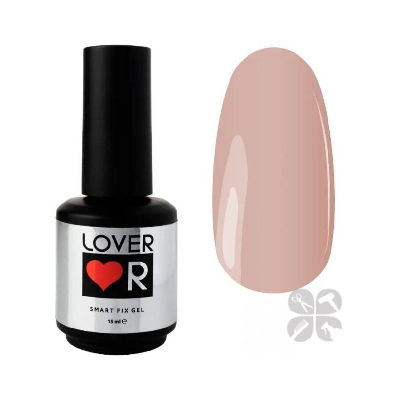 Lover Smart Fix Gel Камуфлирующий гель для укрепления ногтей персиковый №9, 15 мл