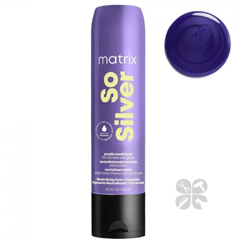 Matrix So Silver Purple Conditioner Кондиционер нейтрализующий желтизну с фиолетовым пигментом, 300 мл