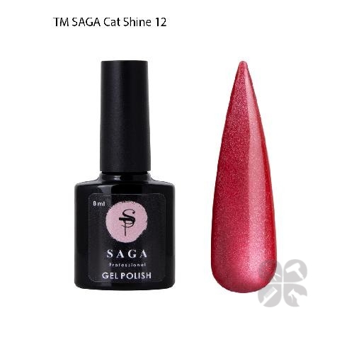 Saga Professional гель-лак Cat Shine Кошачий глаз №12, 8 мл