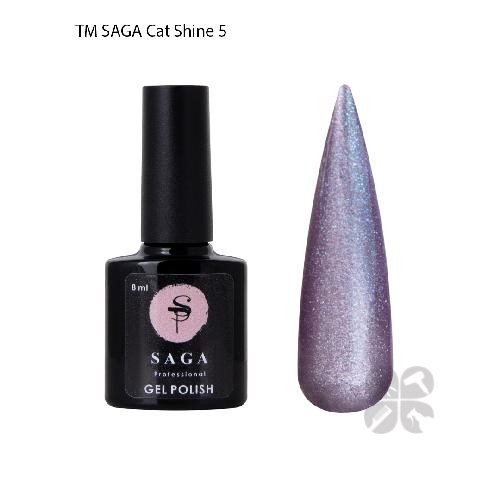 Saga Professional гель-лак Cat Shine Кошачий глаз №05, 8 мл