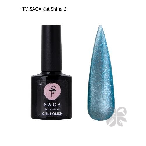 Saga Professional гель-лак Cat Shine Кошачий глаз №06, 8 мл