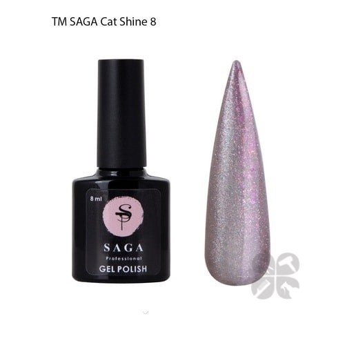 Saga Professional гель-лак Cat Shine Кошачий глаз №08, 8 мл