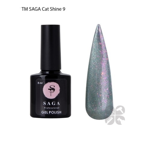 Saga Professional гель-лак Cat Shine Кошачий глаз №09, 8 мл