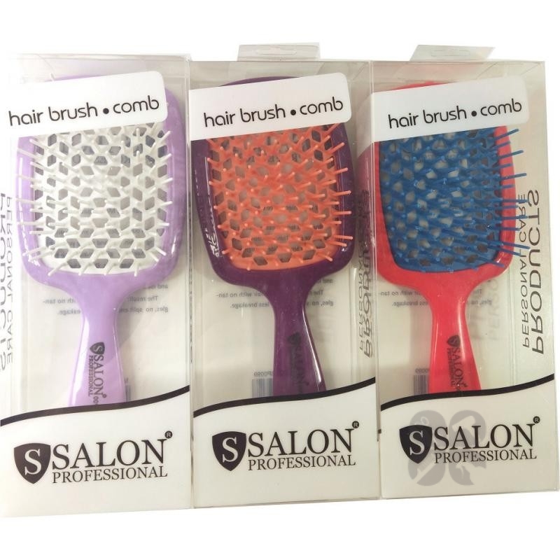 Salon Professional Расческа для волос продувная широкая для укладки волос и сушки феном Superbrush SP0099