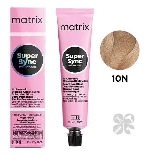 Matrix Super Sync Pre-Bonded краска для волос без аммиака 10N Экстрасветлый блондин натуральный, 90 мл